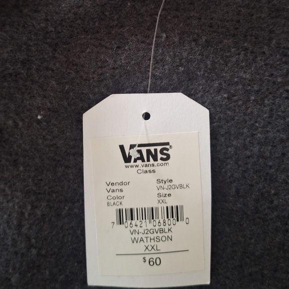 Vans Watshon Hoodie Men's XXL Black Full Zip Sweatshirt Skate Surf Street Style - Picture 8 of 8